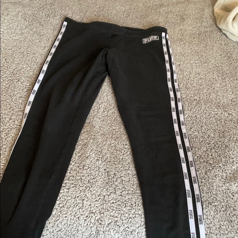 Vs PINK size L black logo leggings